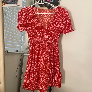 Floral Red SHEIN dress